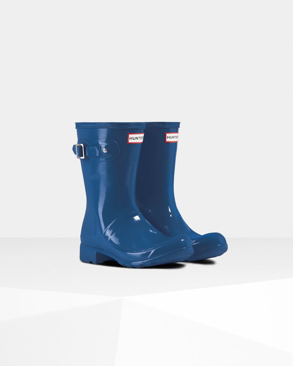 Galochas Curtas Hunter Feminina Azuis - Original Tour Foldable Gloss - 78BNMAWJE
